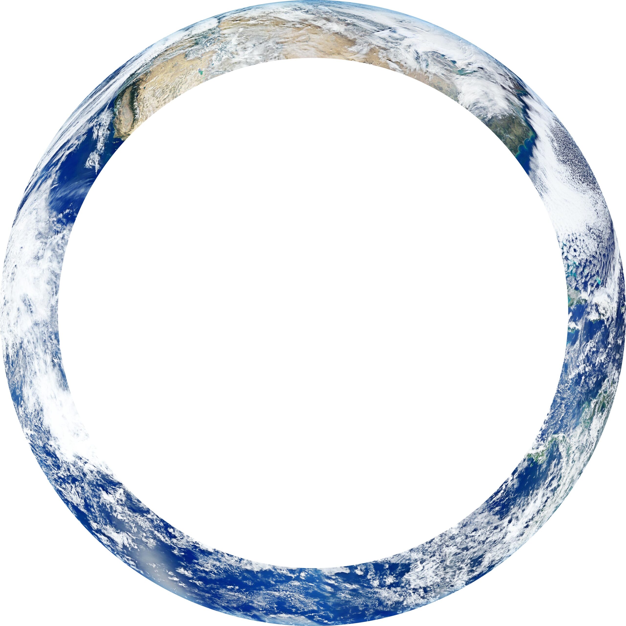 image of the earth cut out